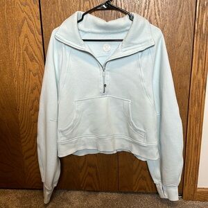 Lululemon scuba oversized funnel neck half-zip - Powder Blue - M/L